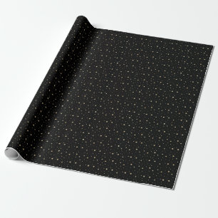 Papel De Regalo Elegante brillo negro y dorado