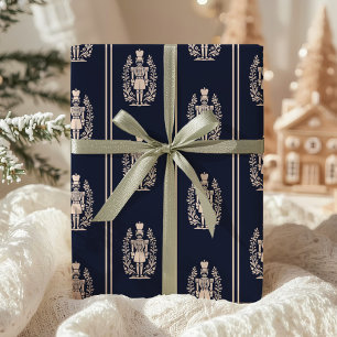 Papel De Regalo Elegante cascanueces azul marino