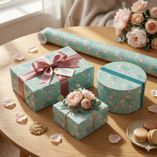 Papel De Regalo Elegante Celebración del Día de la Madre Floral