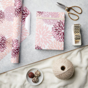 Papel De Regalo Elegante Chic Rosa Floral