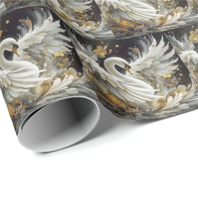 Papel de Regalo Elegante Cisne (Esquina del rollo)