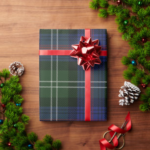 Papel De Regalo Elegante Clan De Placa Sutherland Rustic Tartán