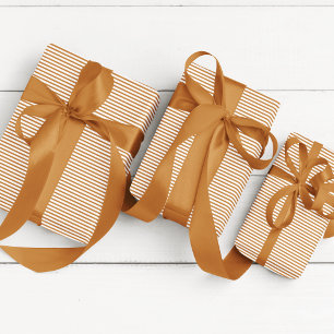 Papel De Regalo Elegante cobre delgado a rayas