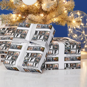 Papel De Regalo Elegante Collage de fotos BFF Best Friends Forever