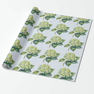 Papel De Regalo Elegante color de agua de moda Hydrangea Floral