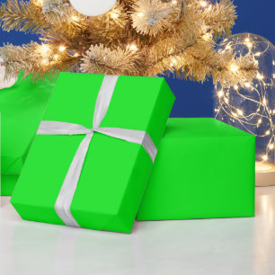 Papel De Regalo Elegante color verde neón color Minimalista claro