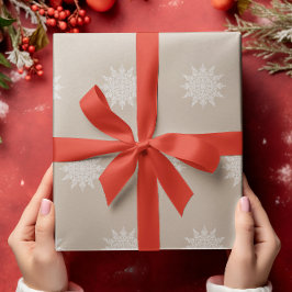 Papel De Regalo Elegante copo de nieve | Acuarela | NAVIDADES | Be