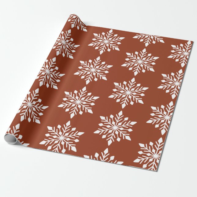 Papel De Regalo Elegante copo de nieve de invierno (Desenrollado)