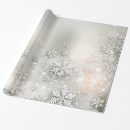 Papel De Regalo Elegante copo de nieve para navidades
