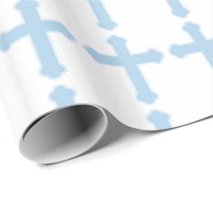 Papel De Regalo Elegante Cruz Azul