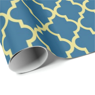 Papel De Regalo Elegante, de moda, clásico de color azul marino qu