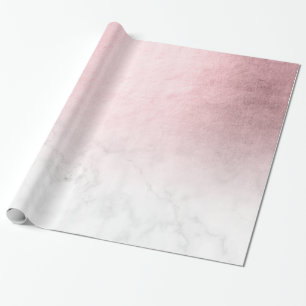Papel De Regalo Elegante degradado moderno rosa de mármol blanco d