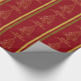 Papel de regalo elegante del árbol de navidad del