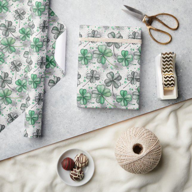 Papel De Regalo Elegante Día de San Patricio (Artesanía)