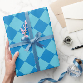 Papel De Regalo Elegante diamante azul revisado