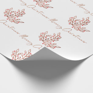 Papel De Regalo Elegante diseño de Navidades mínimos en bronce