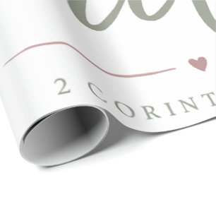 Papel De Regalo Elegante Ella Camina Por Fe Versículo De La Biblia