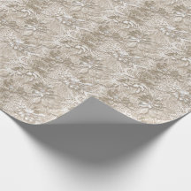 Elegante encaje beige con diamante