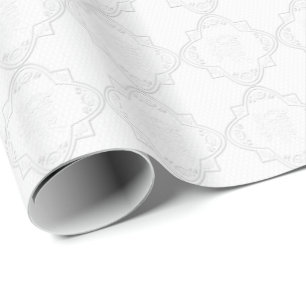 Papel De Regalo Elegante encaje blanco