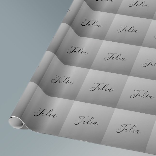 Papel De Regalo Elegante escritura moderna editable de texto negro (Subido por el creador)