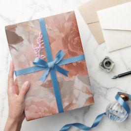 Papel De Regalo Elegante estampa abstracta de rosa sonrosada sedos