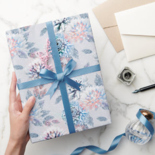 Papel De Regalo Elegante estampado floral retro.