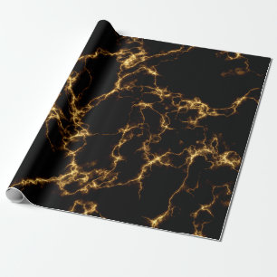 Papel De Regalo Elegante estilo de mármol3 - Oro negro
