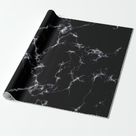Papel De Regalo Elegante estilo de mármol4 - Blanco y negro