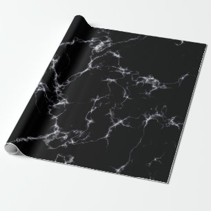Papel De Regalo Elegante estilo de mármol4 - Blanco y negro