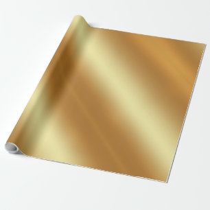 Papel De Regalo Elegante Faux Gold Simple Navidades de oro regalo