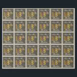 Papel De Regalo Elegante, Faux Wood, Faux Gold 18th Birthday   Nam<br><div class="desc">Este sencillo y elegante diseño de papel de envoltura presenta un mensaje personalizado como "Cumpleaños 18 de la marca Name-Here" (el "18" tiene un aspecto de color falso/imitación dorado) dentro de un área rústica de apariencia de madera falsa/imitación con un sencillo contorno fronterizo. El nombre se encuentra en un texto...</div>