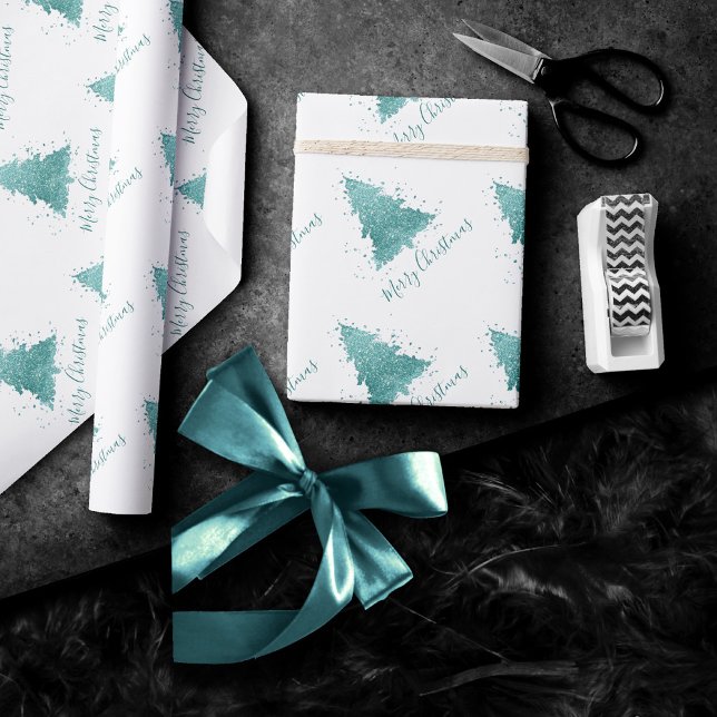 Papel De Regalo Elegante Feliz Navidad | Plátano acuático de lujo (Subido por el creador)