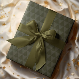 Papel De Regalo Elegante feriado geométrico monótono de árbol de N