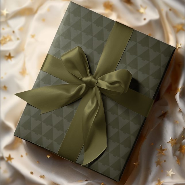 Papel De Regalo Elegante feriado geométrico monótono de árbol de N (Subido por el creador)