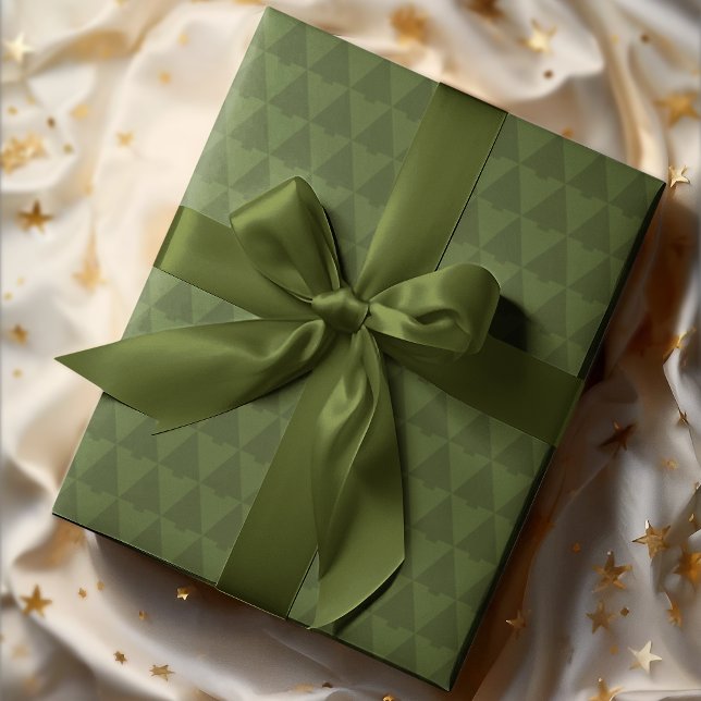 Papel De Regalo Elegante feriado geométrico monótono de árbol de N (Subido por el creador)