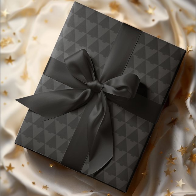 Papel De Regalo Elegante feriado geométrico monótono de árbol de N (Subido por el creador)