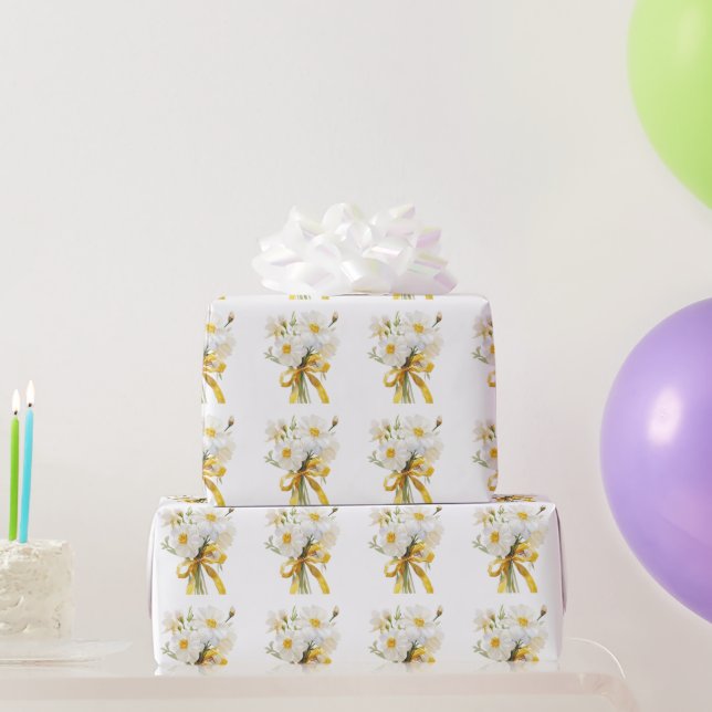 Papel De Regalo Elegante flor moderna dazie (Regalos de fiesta)