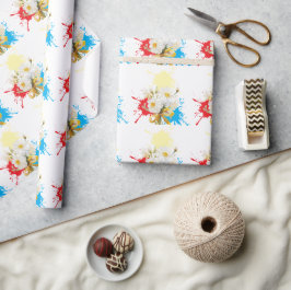Papel De Regalo Elegante flor moderna de dacie