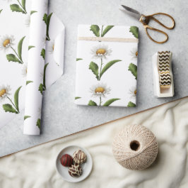 Papel De Regalo Elegante flor moderna de dazie
