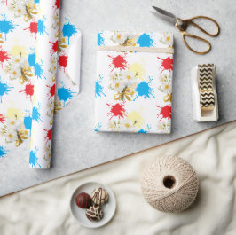 Papel De Regalo Elegante flor moderna de margarita