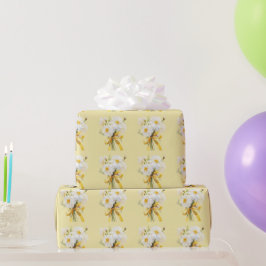 Papel De Regalo Elegante flor moderna de margarita