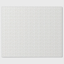 Papel De Regalo Elegante Floral Azul y Marfil