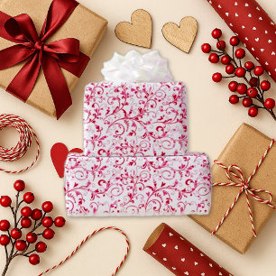 Papel De Regalo Elegante Floral Pastel Rosado