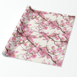Papel De Regalo Elegante Flores de cerezo rosa suave