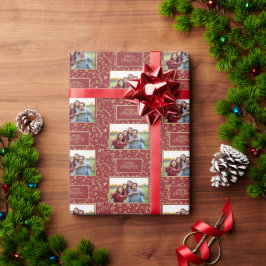 Papel De Regalo Elegante foto de Personalizado familiar de Navidad