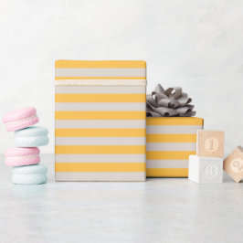 Papel De Regalo Elegante franjas de crema gris claro amarillo clar