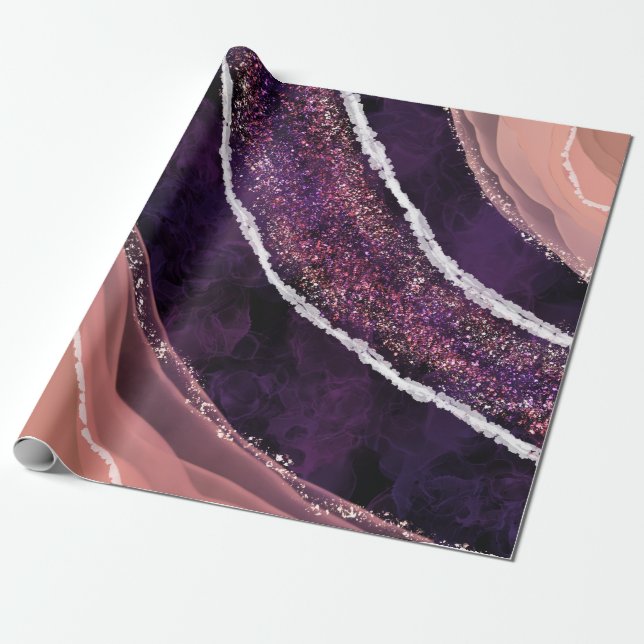 Papel De Regalo Elegante Gemstone moderno (Desenrollado)
