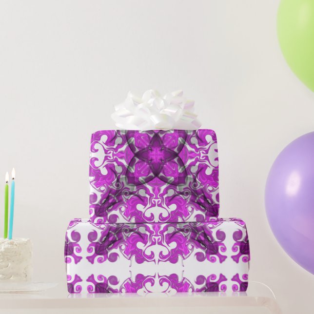 Papel De Regalo Elegante giro de mariposa abstracto boho rosa mand (Regalos de fiesta)