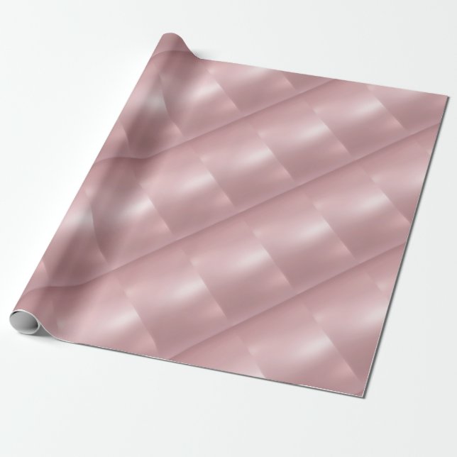 Papel De Regalo Elegante glamur de oro Rosa de estilo metálico mod (Desenrollado)