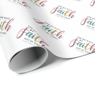 Papel De Regalo Elegante guión para Caminamos por fe, no por vista